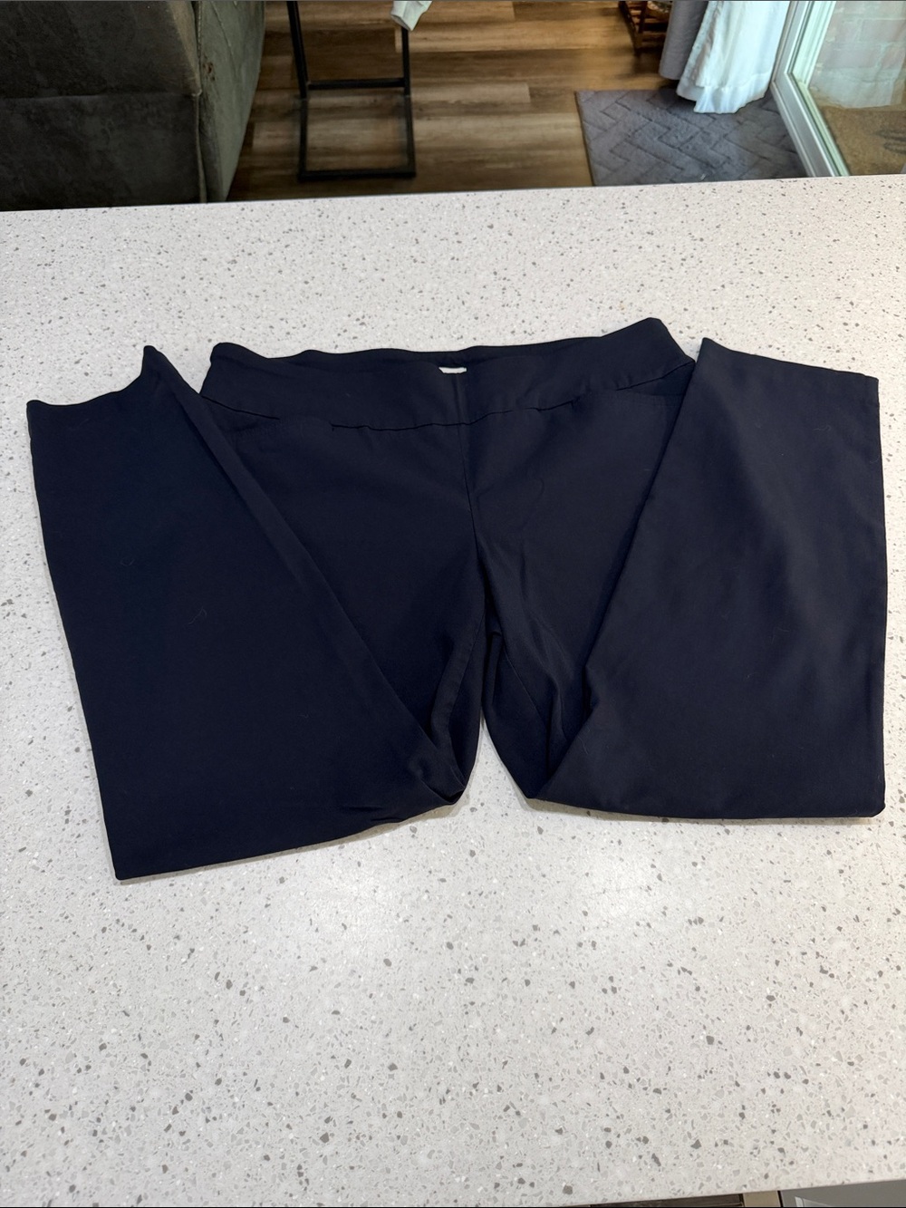 Van Heusen Navy Straight Leg Ponte Pants